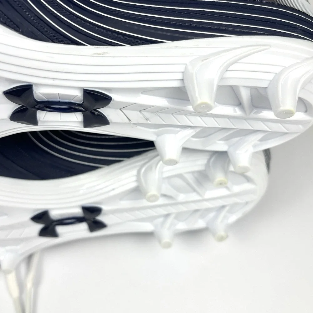 Under Armour Nitro Football Cleats Navy White Men's Size 12 NWOB 3000182-401